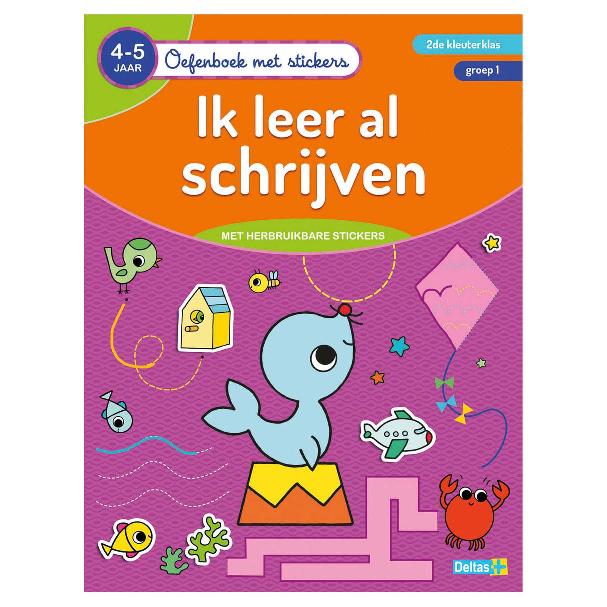 Deltas Exercise Book with Stickers - I am already learning to write (4-5 years)