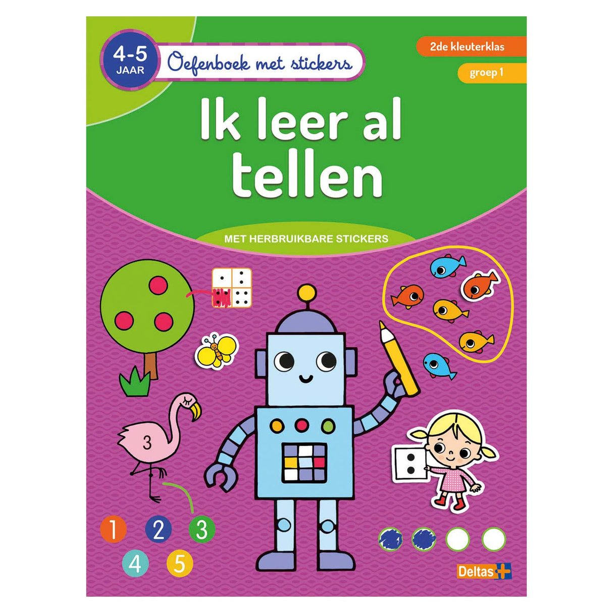Deltas Exercise Book with Stickers - I have been learning to count (4-5 years)