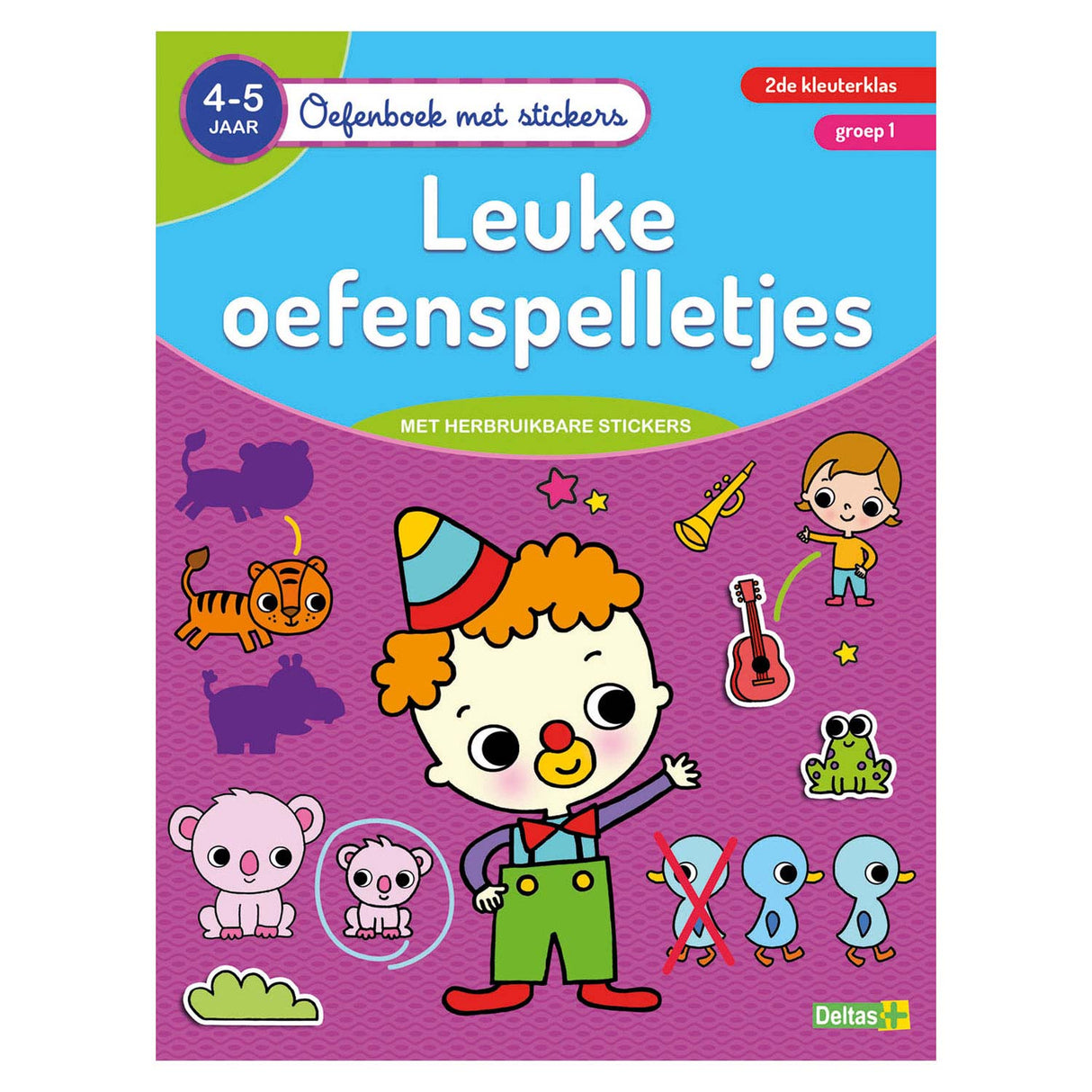 Deltas Exercise Book with Stickers - Nice exercise games (4-5 years)