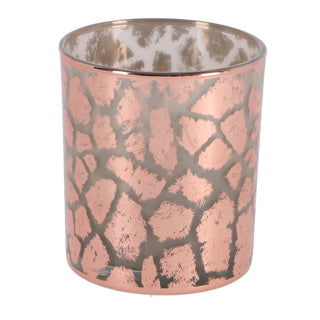 Varie PMTD Windlicht Desiree giraffeprint rosa 10 cm