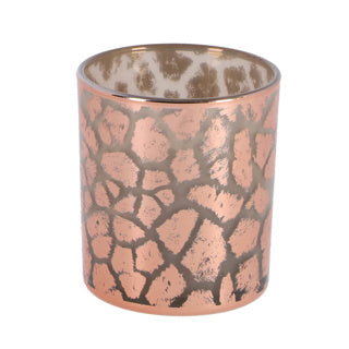 Varie PMTD Windlicht Desiree giraffeprint rosa 8 cm