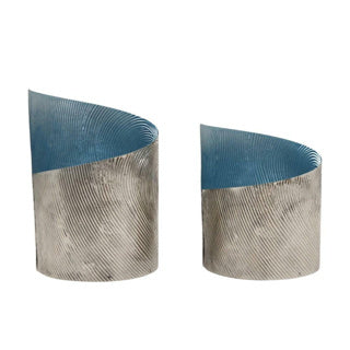 Ostatní značky držitelé tealight 2 kusy Savy Blue Metal