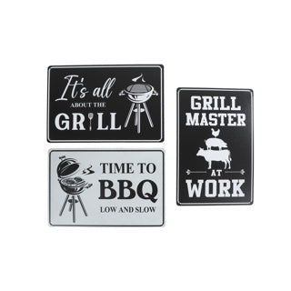 Wallplatte Grill Grill 3 Assorti Metall 20x30x0.02 cm