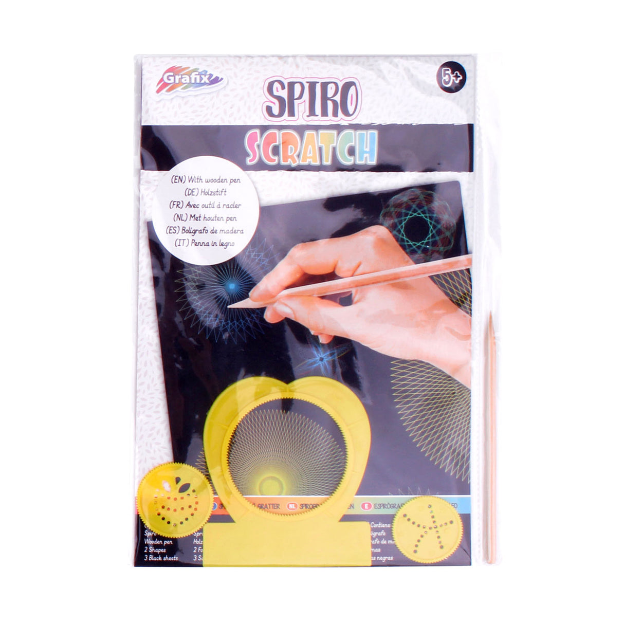 Scratch set with spirals