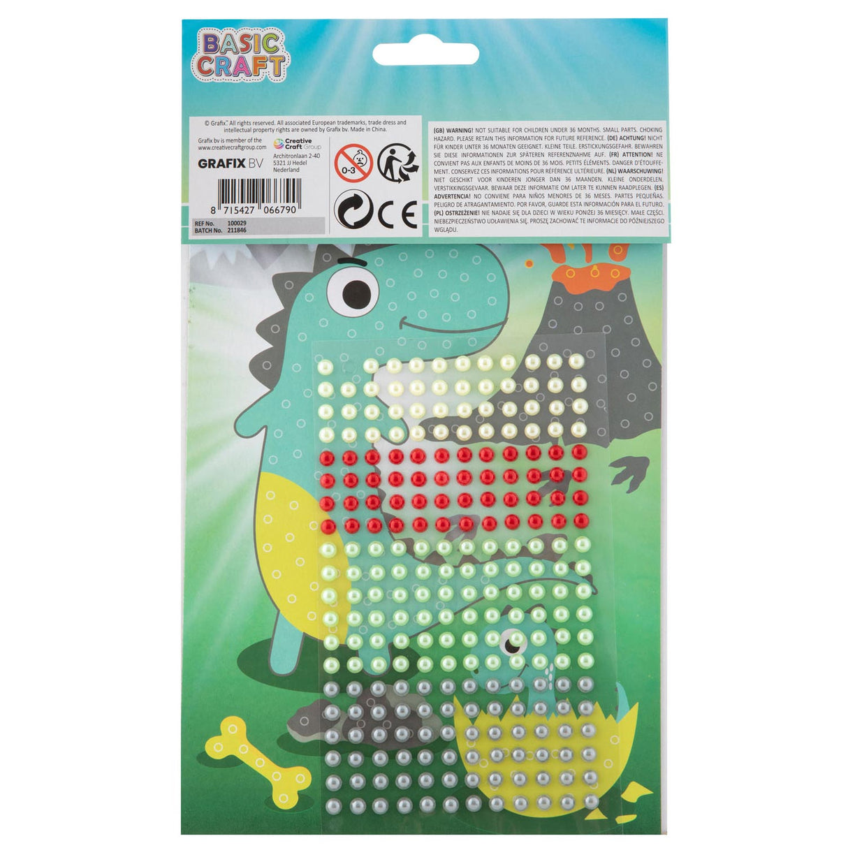 Grafix Handwierk Set Bead Art Dino