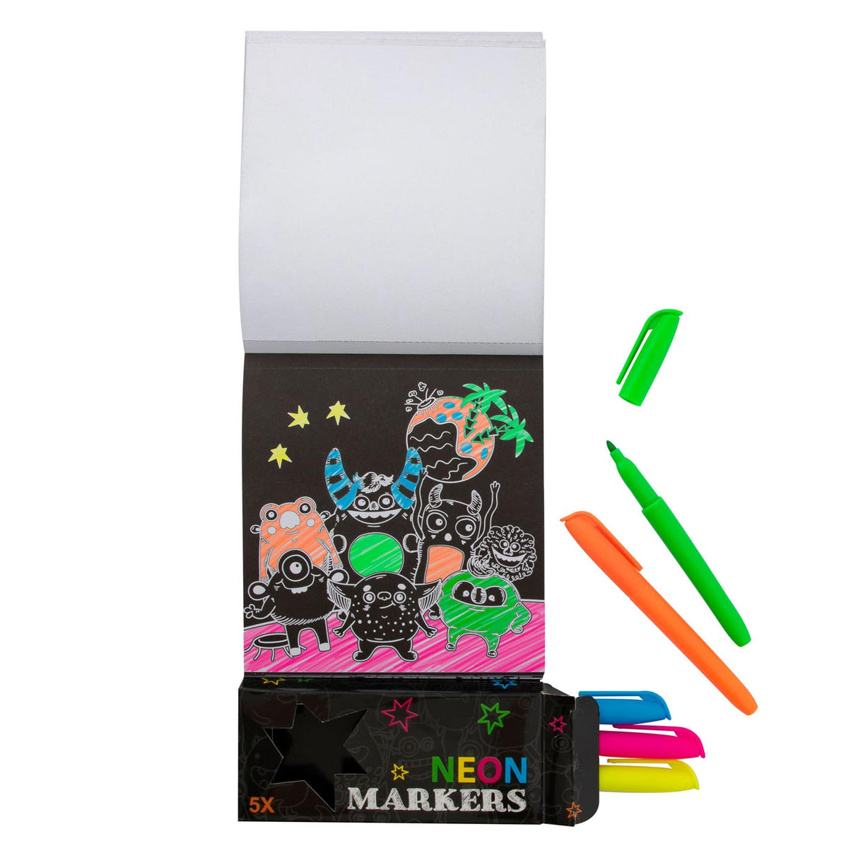 GRAFIX Colorbook Neon with 5 markers rocket