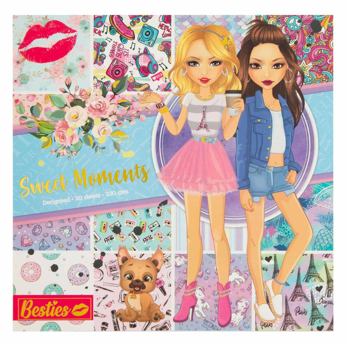 Besties Design Block Sladki trenutki, 20 listov