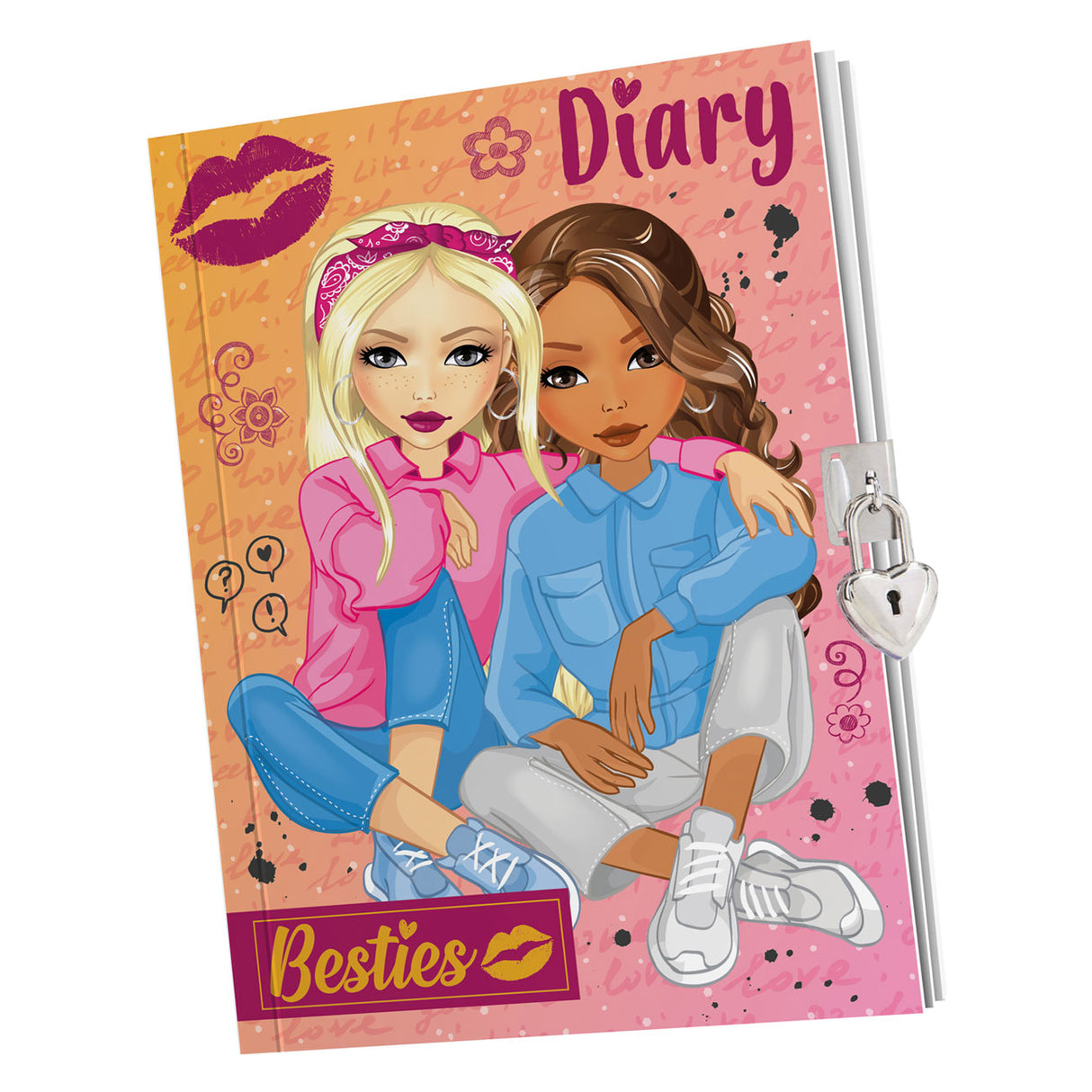 Besties diary A5 with lock