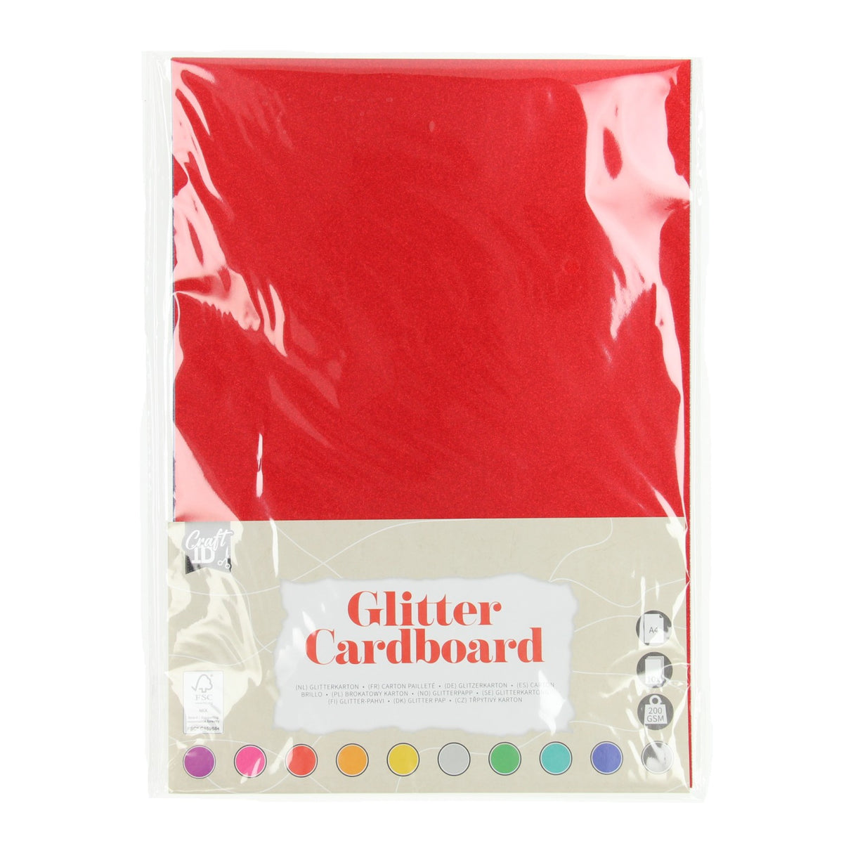 Creative Craft Group Craft Group Glitter cardboard A4, 10 sheets