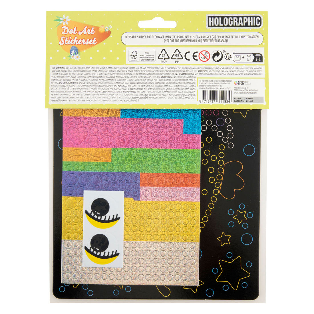 Grafix Easter Holographic Stopkunst Set, 22x18cm