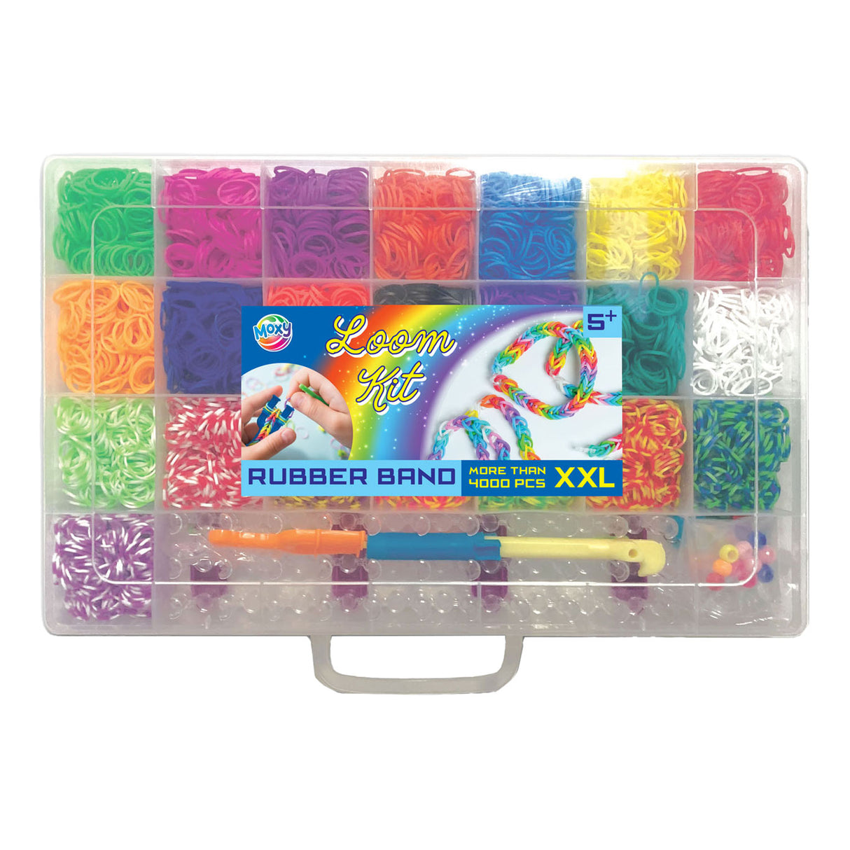 Creative Craft Group Rubber Band in storage box, 4000st.
