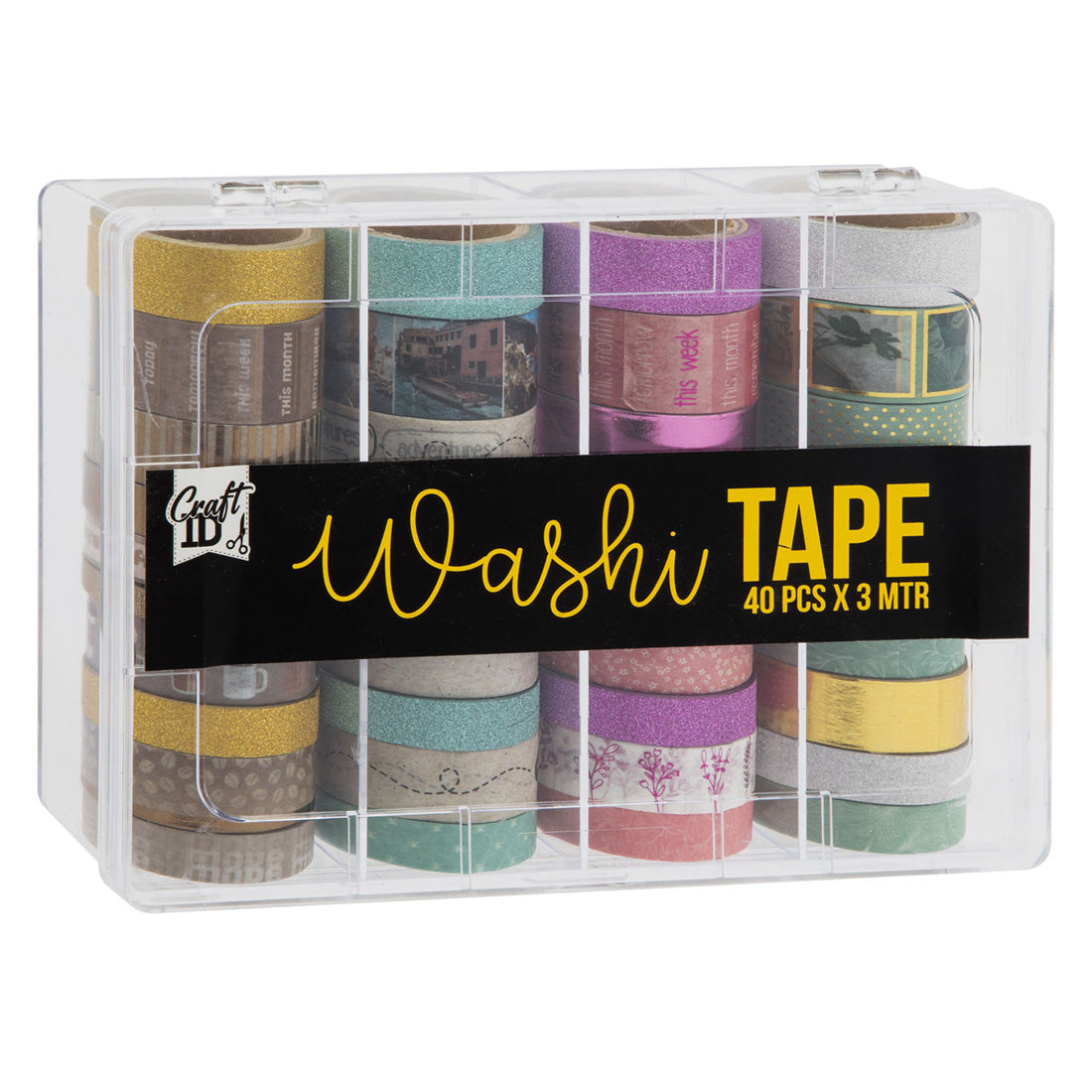 Creative Craft Group Washitape in storage bin, 40th.