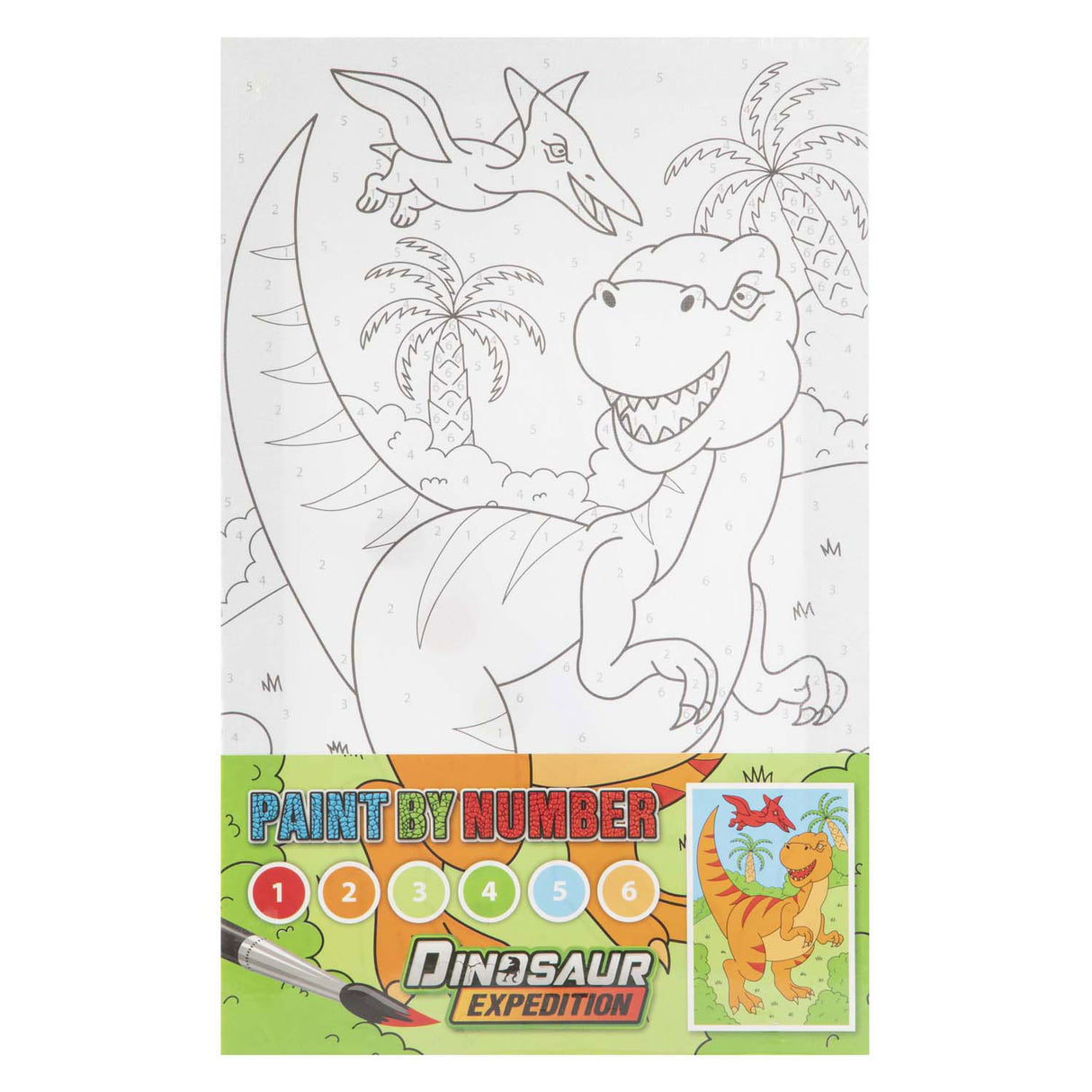 Kreativní řemeslná skupina dino malba na čísle sady barvy