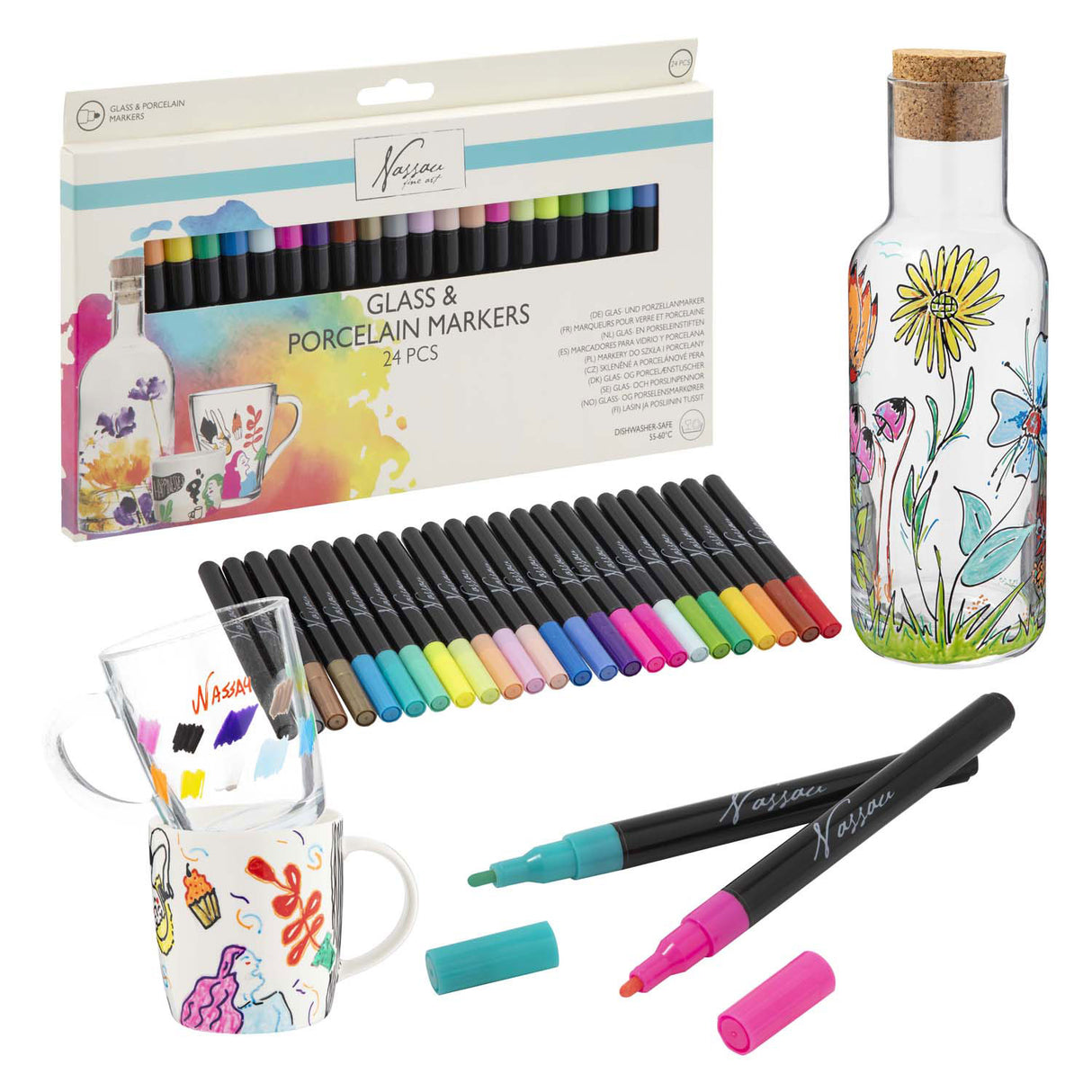 Creative Craft Group Glasen Porcelan Markers, 24st.
