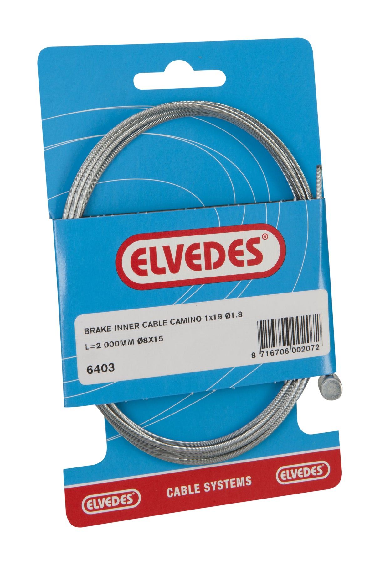 Elvedes Achter Brake wewnętrzny kabel Honda Camino 2000 mm ocynkowane T-Nipple (na mapie)