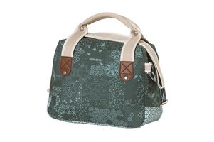Basil Bohème City Bag - green hand, shoulder and handlebar bag - 8l - Water -repellent - Trendy bohemian print