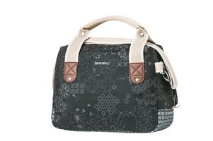 Basil Bohème City Bag - Elegant grøn hånd, skulder og styretaske til kvinder, der er egnet til elektriske cykler og bycykler - sort