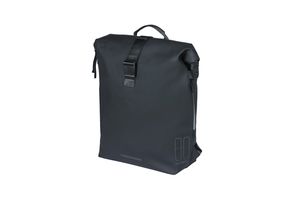 Basil Soho Nordlicht Fahrrad Rucksack - Schwarzer moderner Rucksack mit LED
