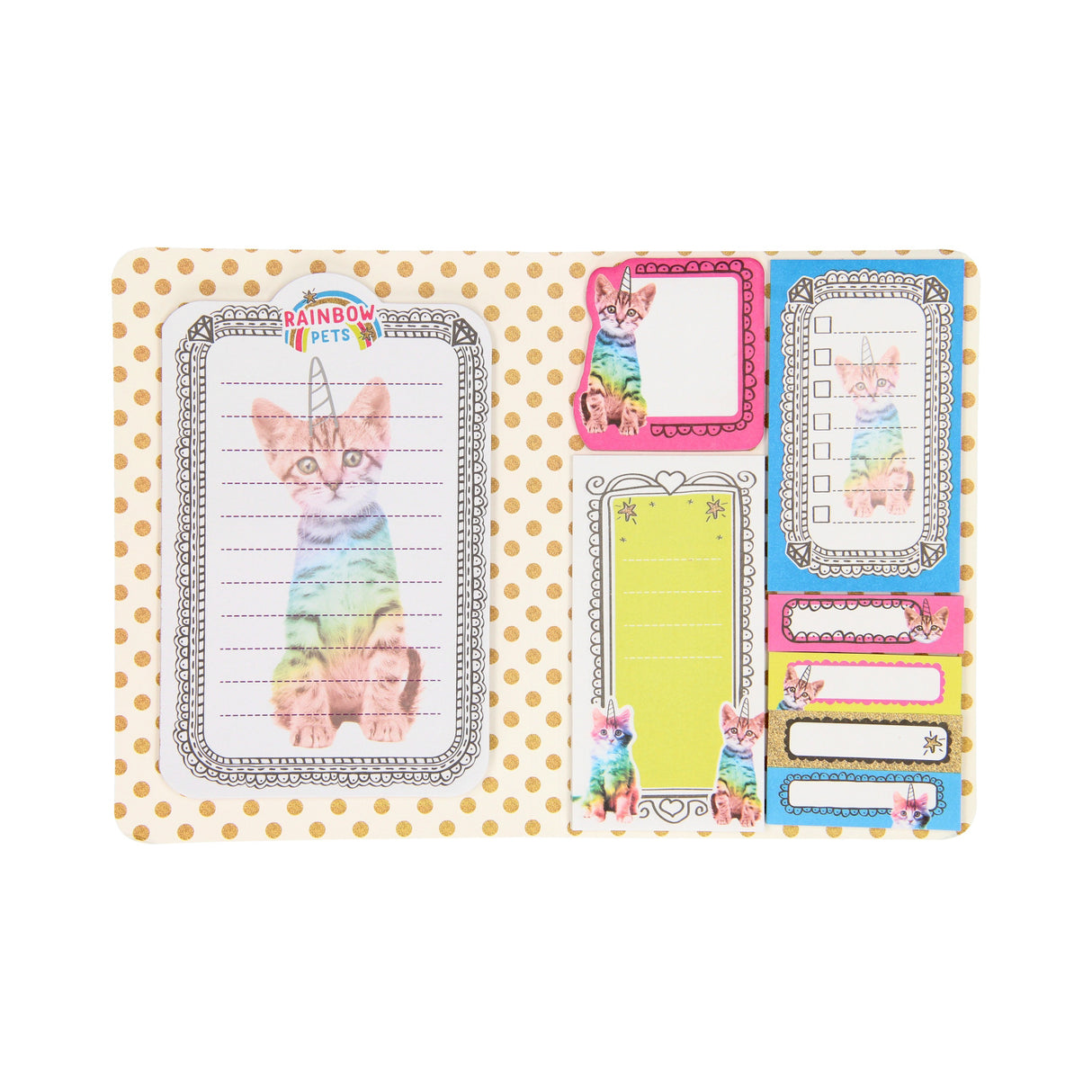 Totum Rainbow Pets - Sticky Notes Booklet Kat