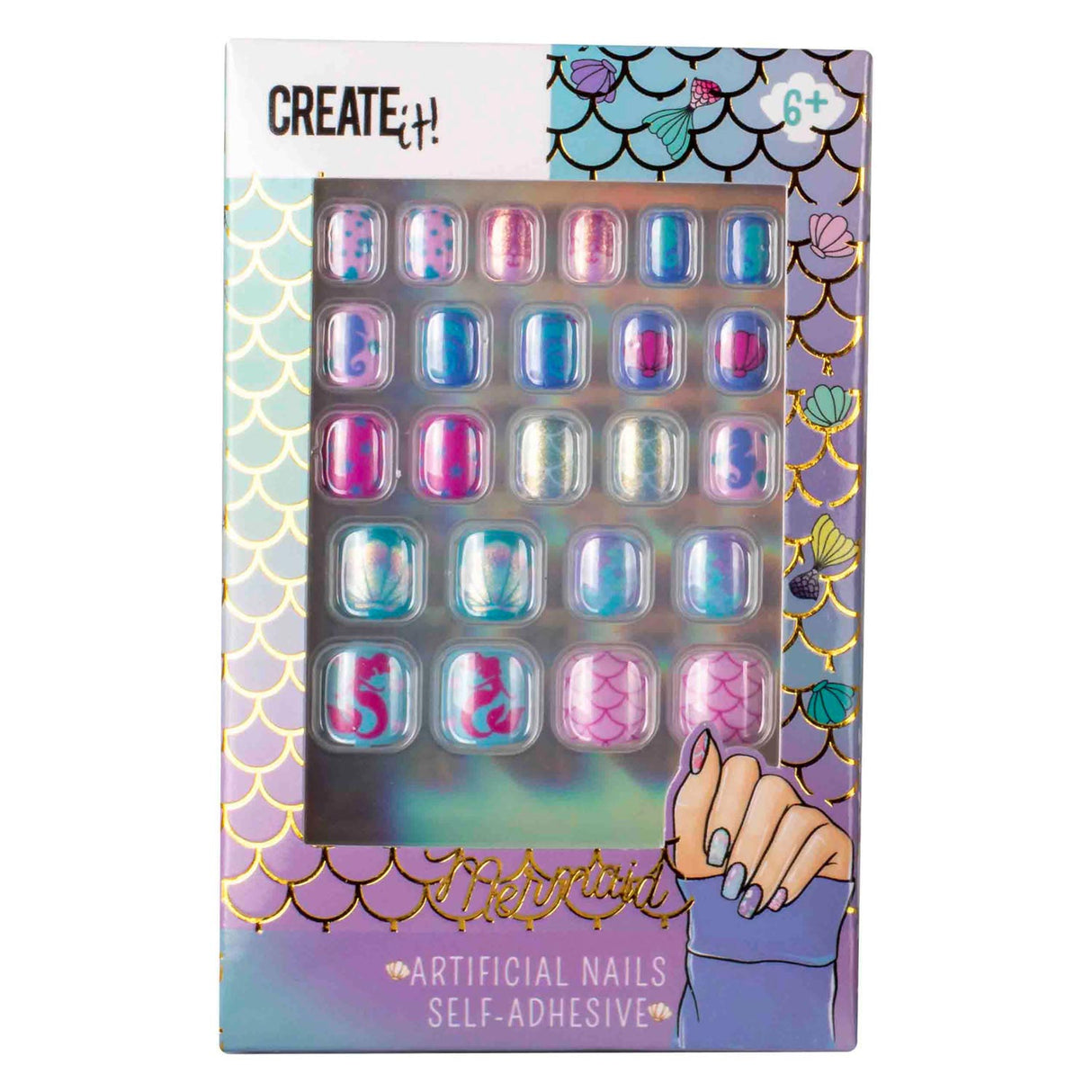 Create it! Mermaid artificial nails self -adhesive
