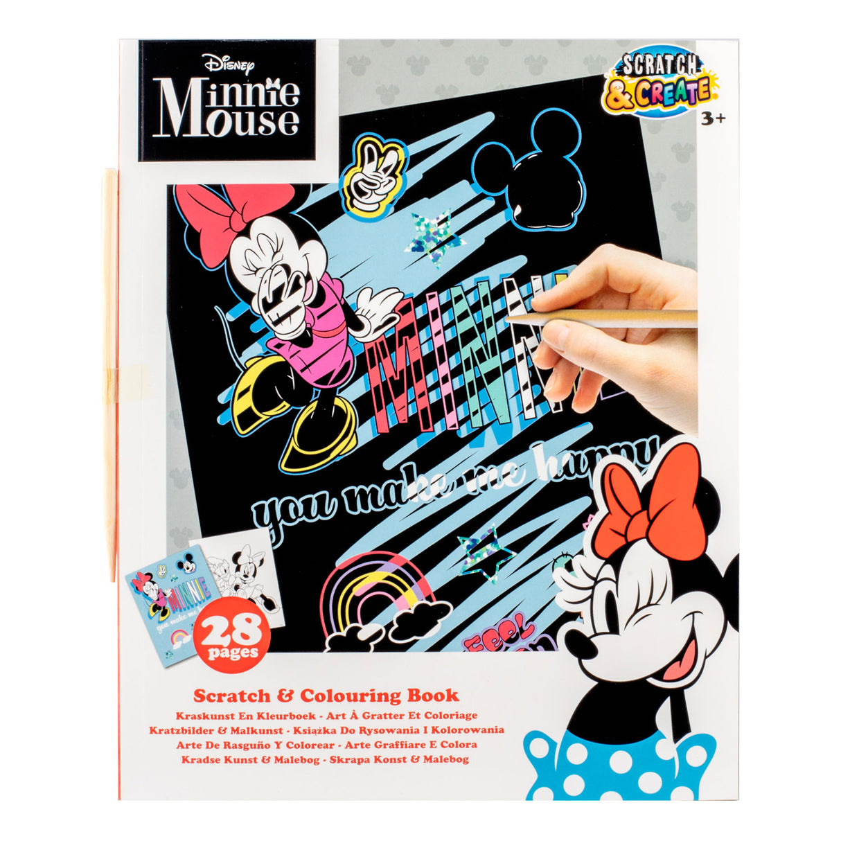 Canenco Minnie Mouse Scratch Arts Colorbook