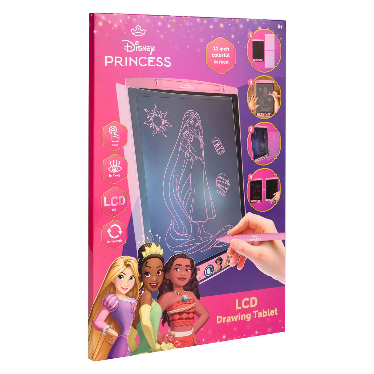 Canenco disney prinses lcd tekenbord regenboog