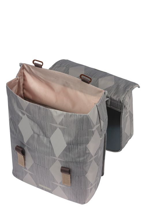 Basil elegance s dvojitým kola, recyklovaný mazlíček, střih vody, mik, černá, 40-49l