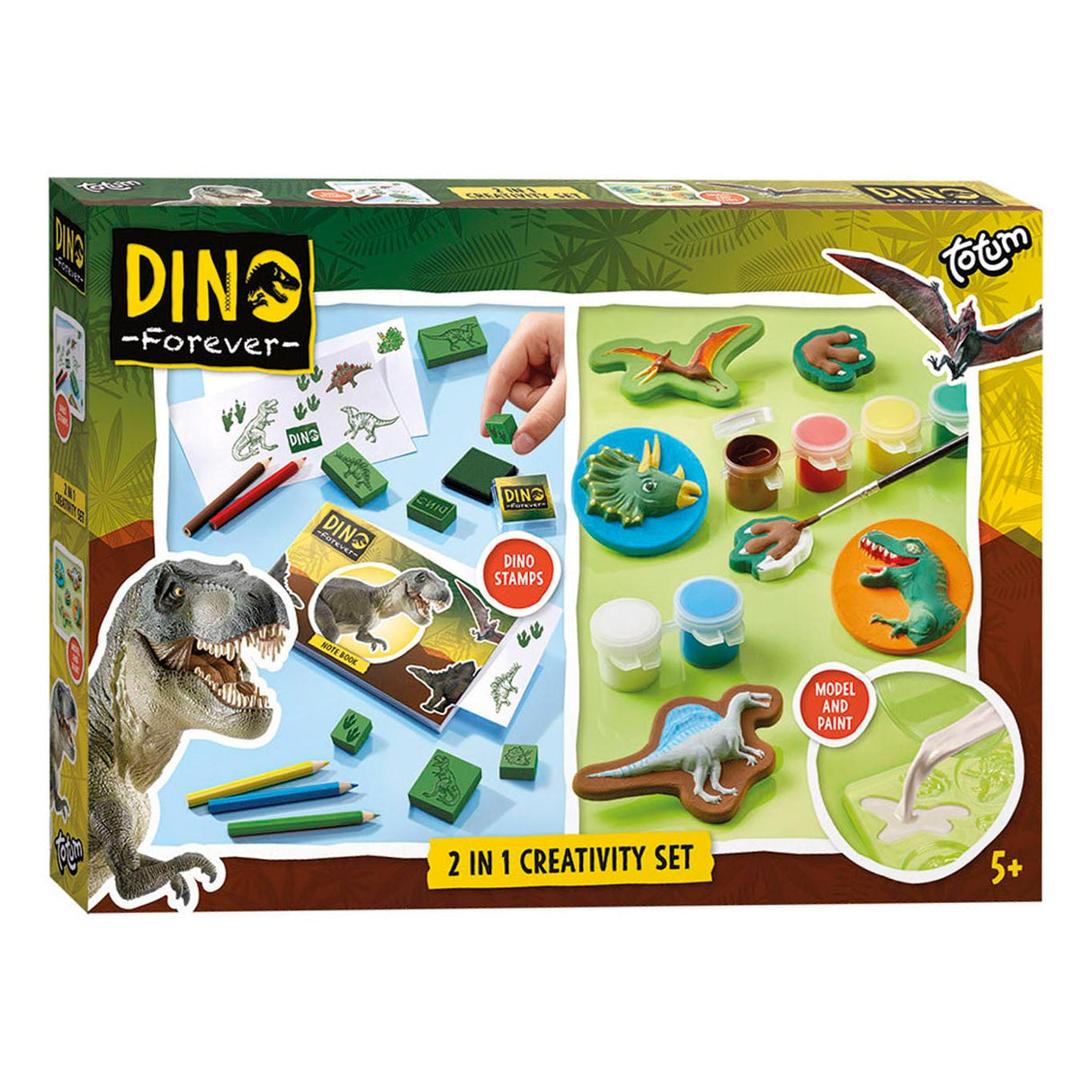 Totum Dino Forever - 2in1 Mavce in barvna ustvarjalnost