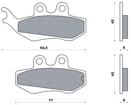 NewFren Brake Block Set FD0195 Runner 125-180, RS2000 til