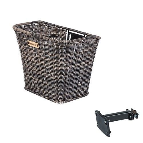 Basil Bremen rattan Look FM - Košarica za kolesa - najprej - vključno z Basil FM Stud pravilno - rjava