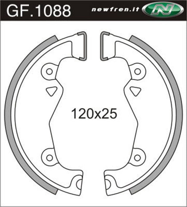Segment segmentu brzdového segmentu Newfren Set GF1088 120 mm malý rozbočovač