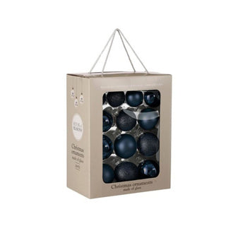 Ball glass blue 26 pieces - D7cm