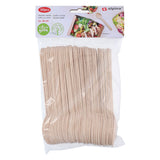 Wegwerp lepel hout 16cm, 50st.