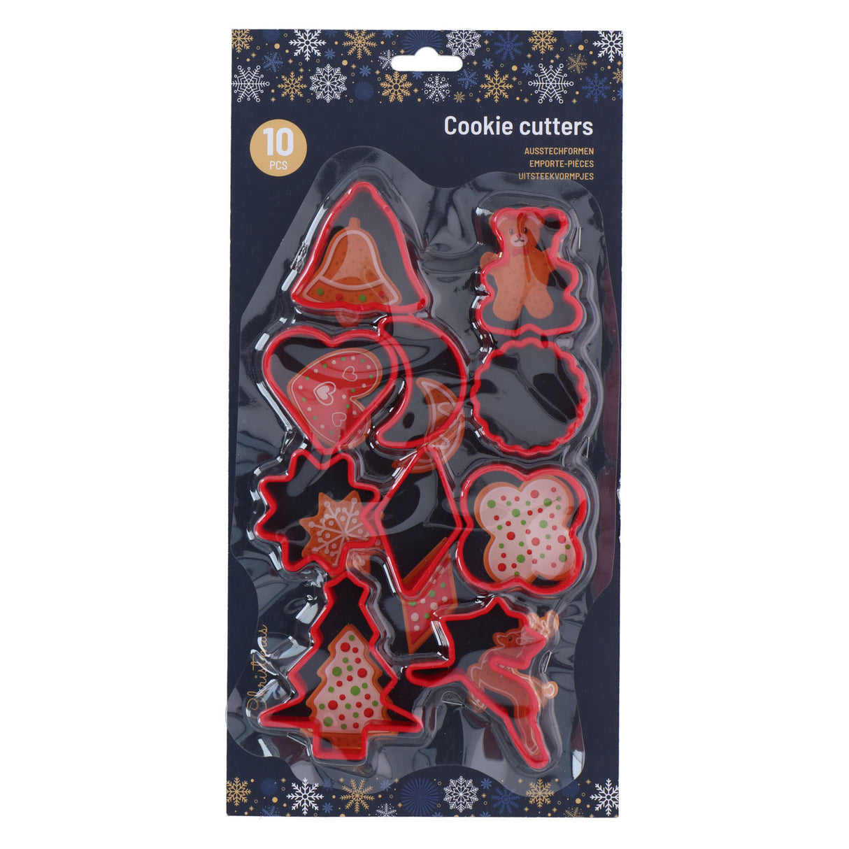 Uitsteekvormen kerst, 10dlg.
