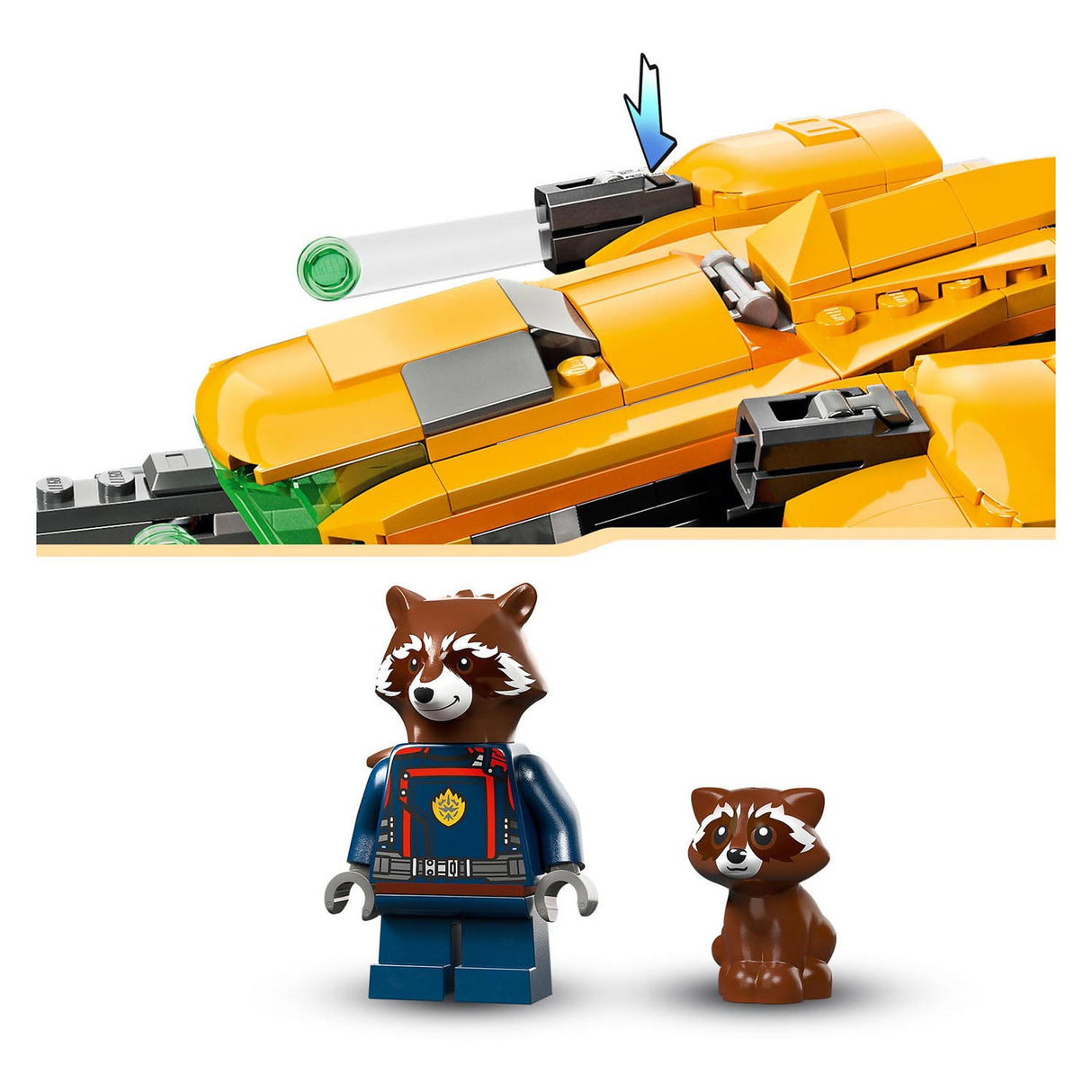 Lego Super Helden 76254 de Puppelchen Rakéit Schëff