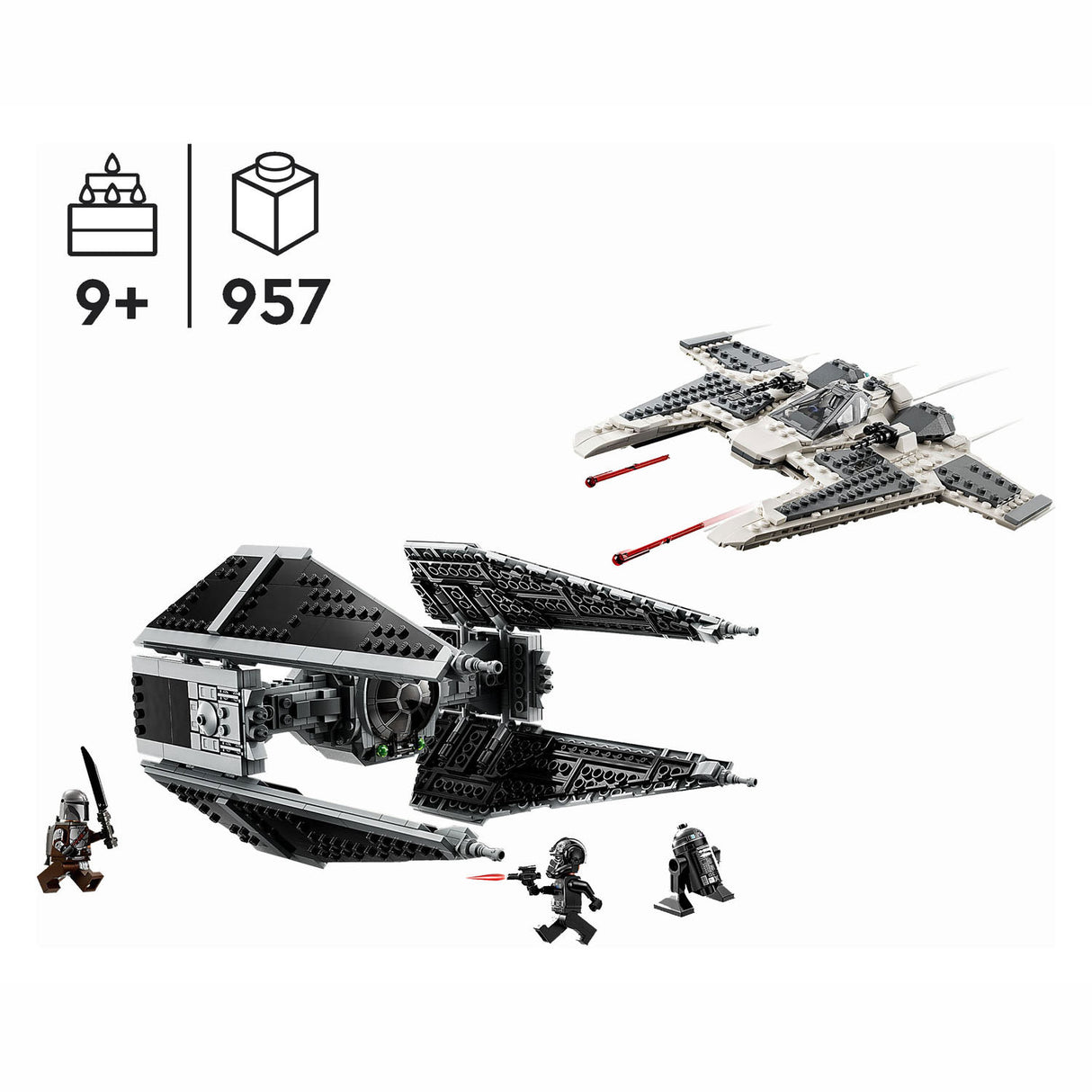 Lego Star Wars 75348 Mandalorian Fang Fighter vs.