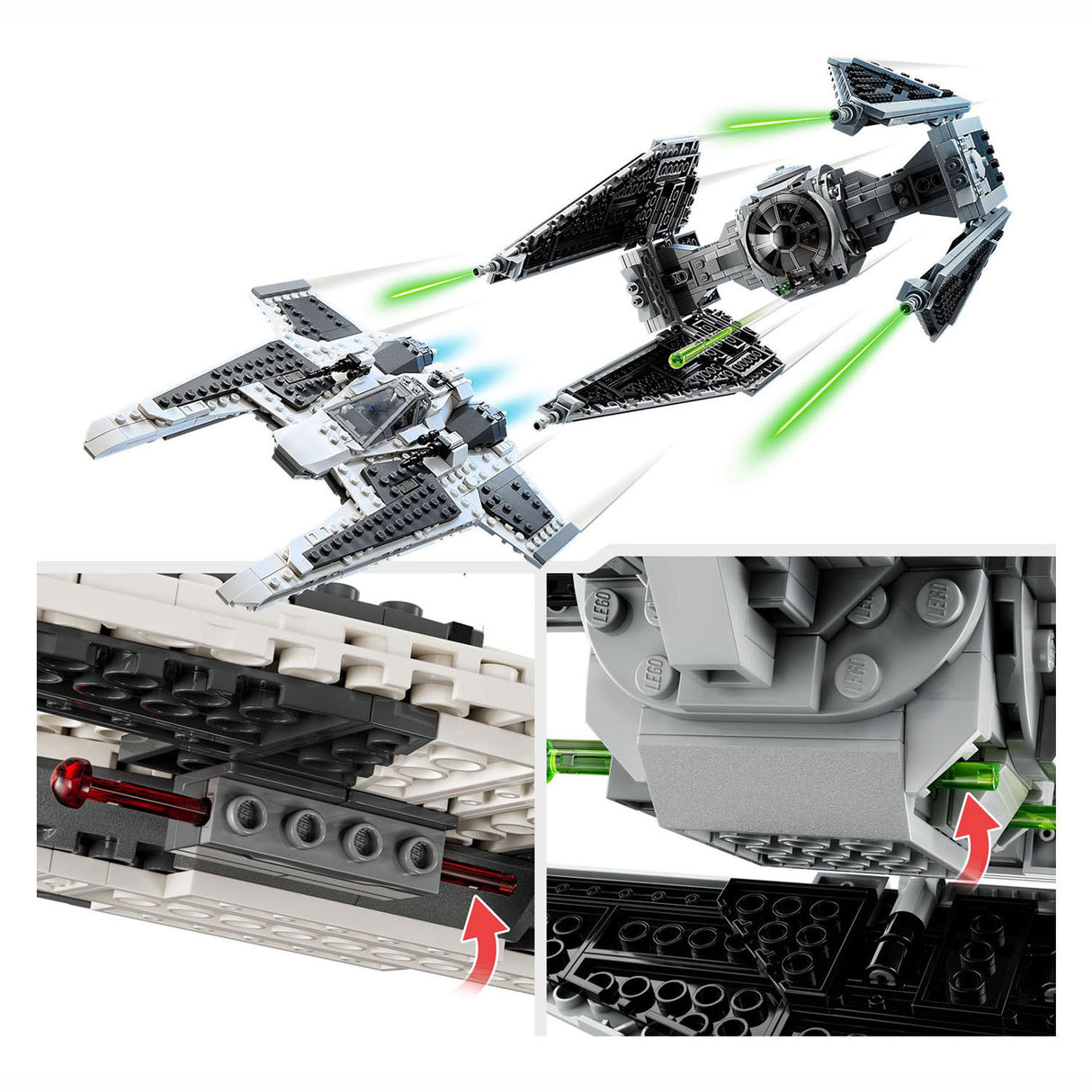 Lego Star Wars 75348 Mandalorian Fang Fighter vs.