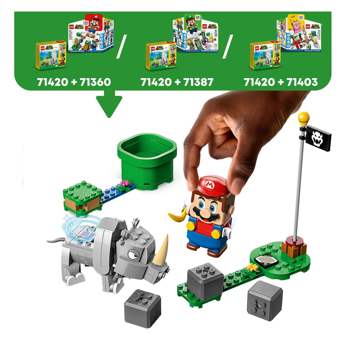 Lego Lego Super Mario 71420 Set di espansione: Rambi de Rhino