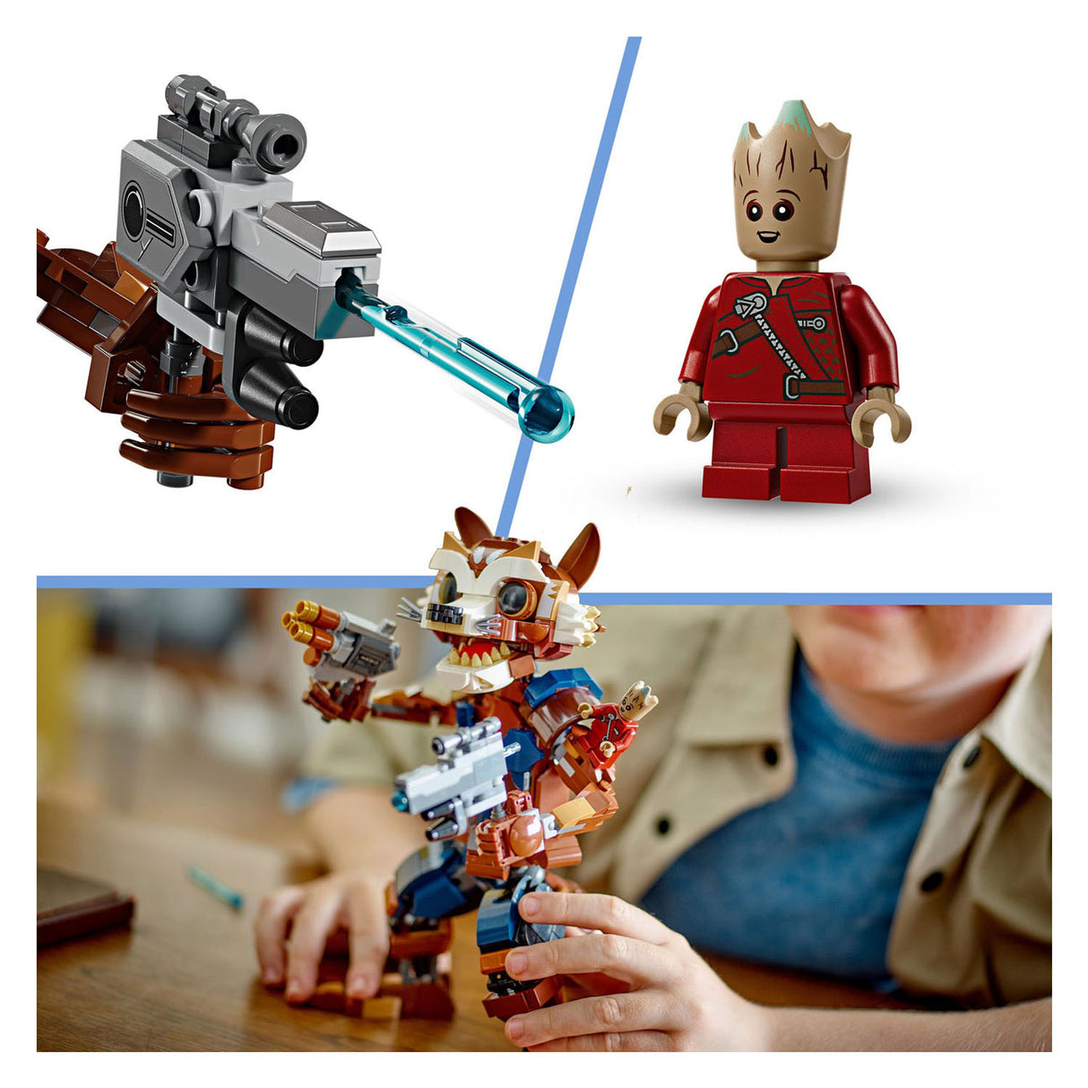 Lego Lego Super Helden 76282 Rakéit a Puppelchen grouss