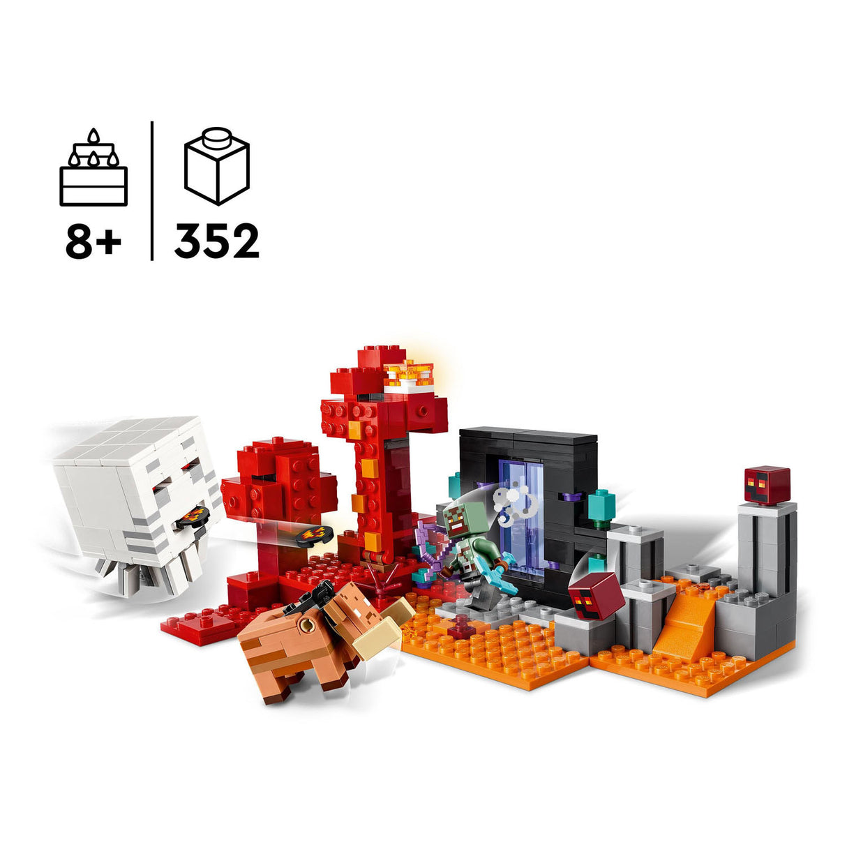 LEGO LEGO Minecraft 21255 ambush at the Nether portal