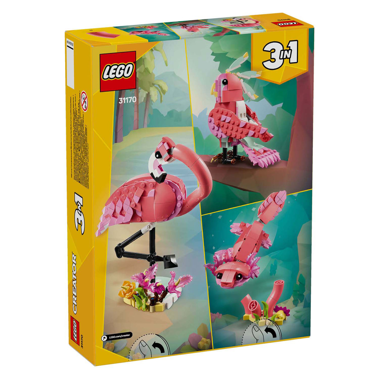 Lego creator 31170 wilde dieren roze flamingo