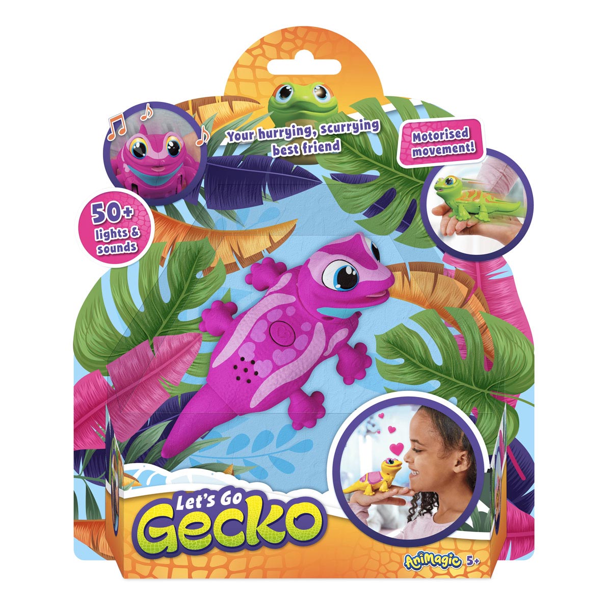 Goliath Games Animagic Robot Gecko - Pink