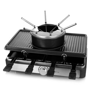 Exstoio Emsio RG-124930 i fondue set czarna stal nierdzewna nierdzewna