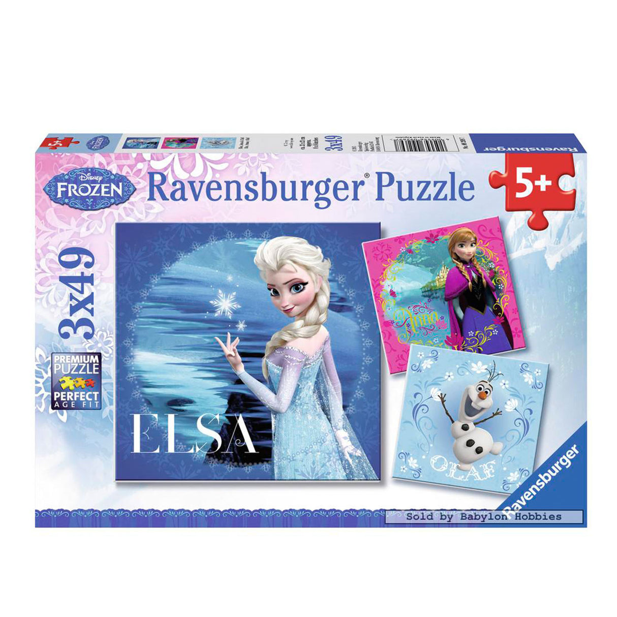 Ravensburger - Frozen Puzzle: Elsa Anna Olaf 3x49st.