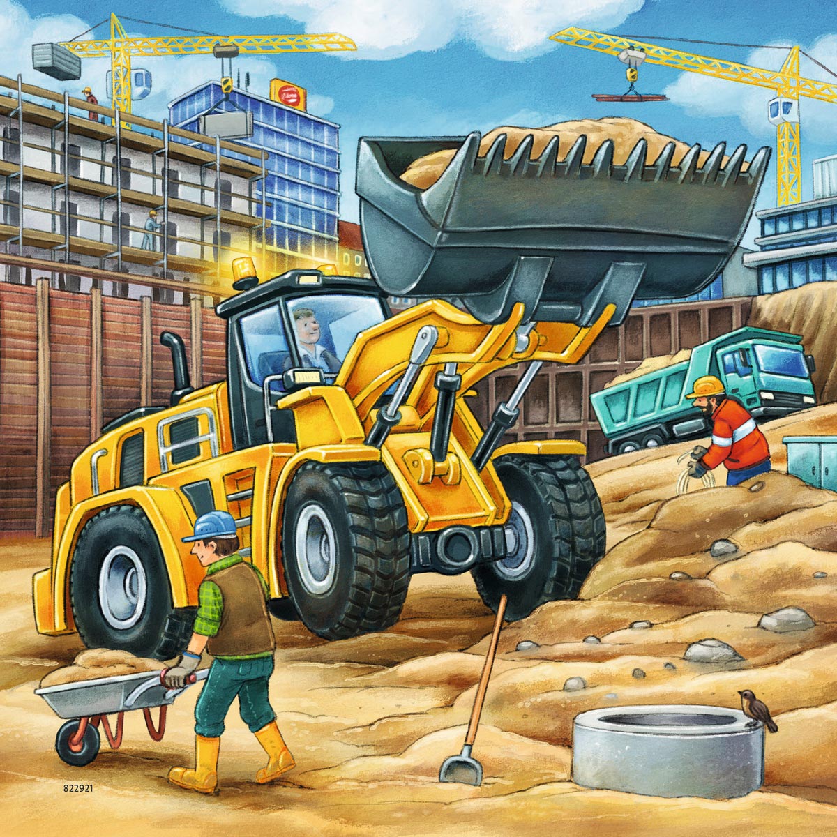 Ravensburger - grouss Bauplater 3x49st.