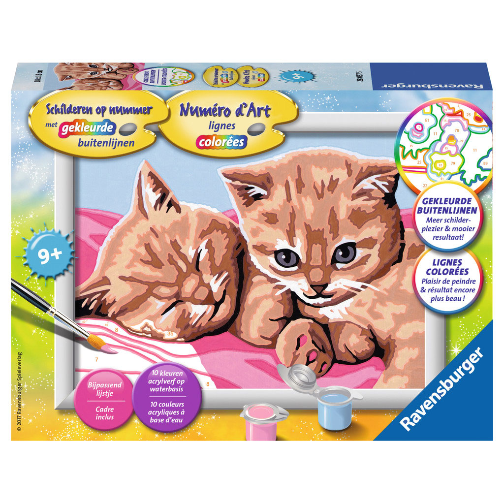 Peinture de Ravensburger par nombre d'amis câlins