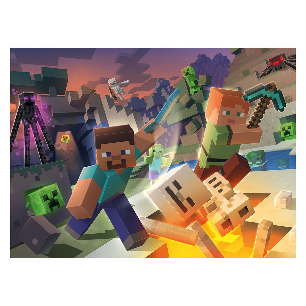 RAVENSBURGER - Monster Minecraft Leguzzel 100st.
