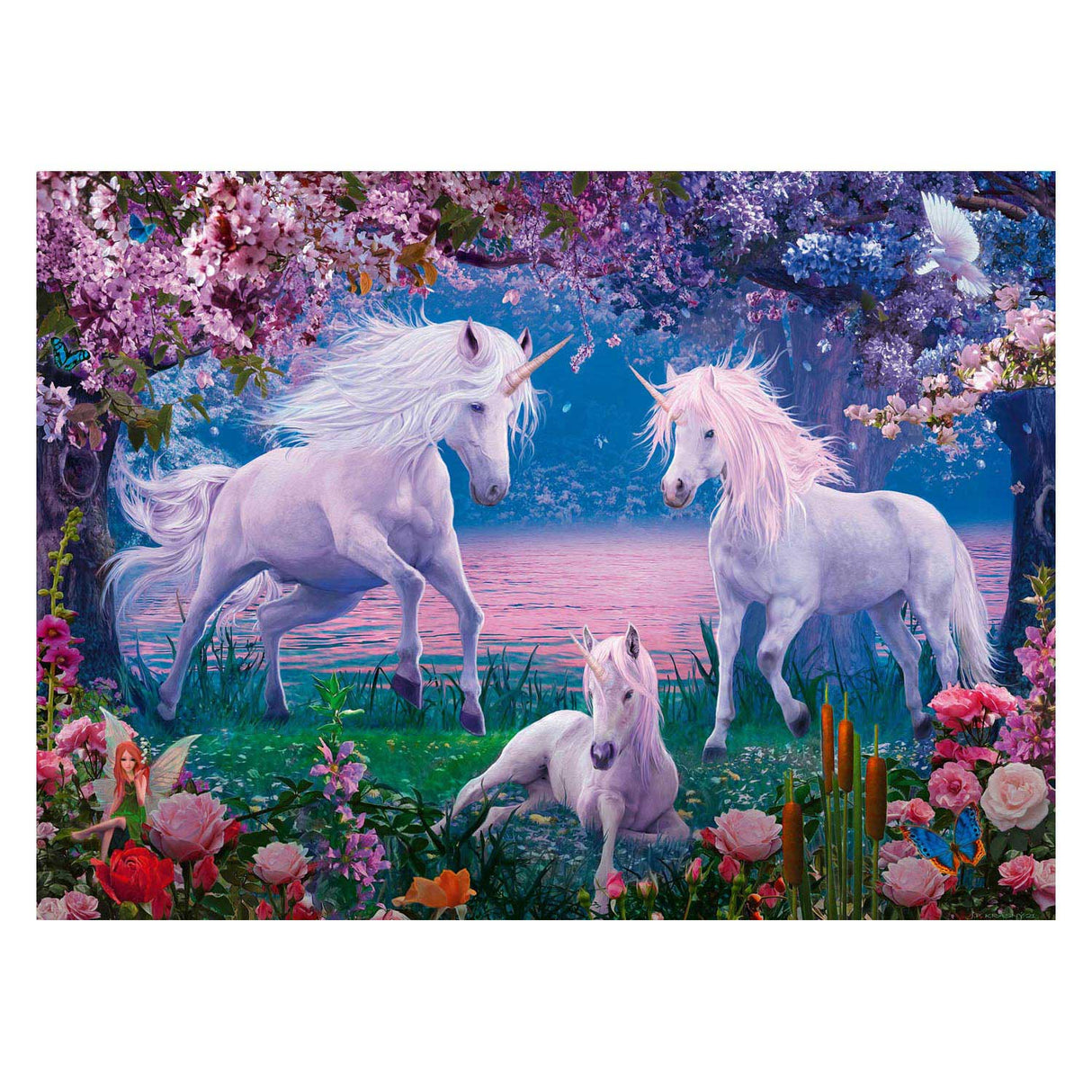 Ravensburger - Puzzle enchanting unicorns 100th. XXL