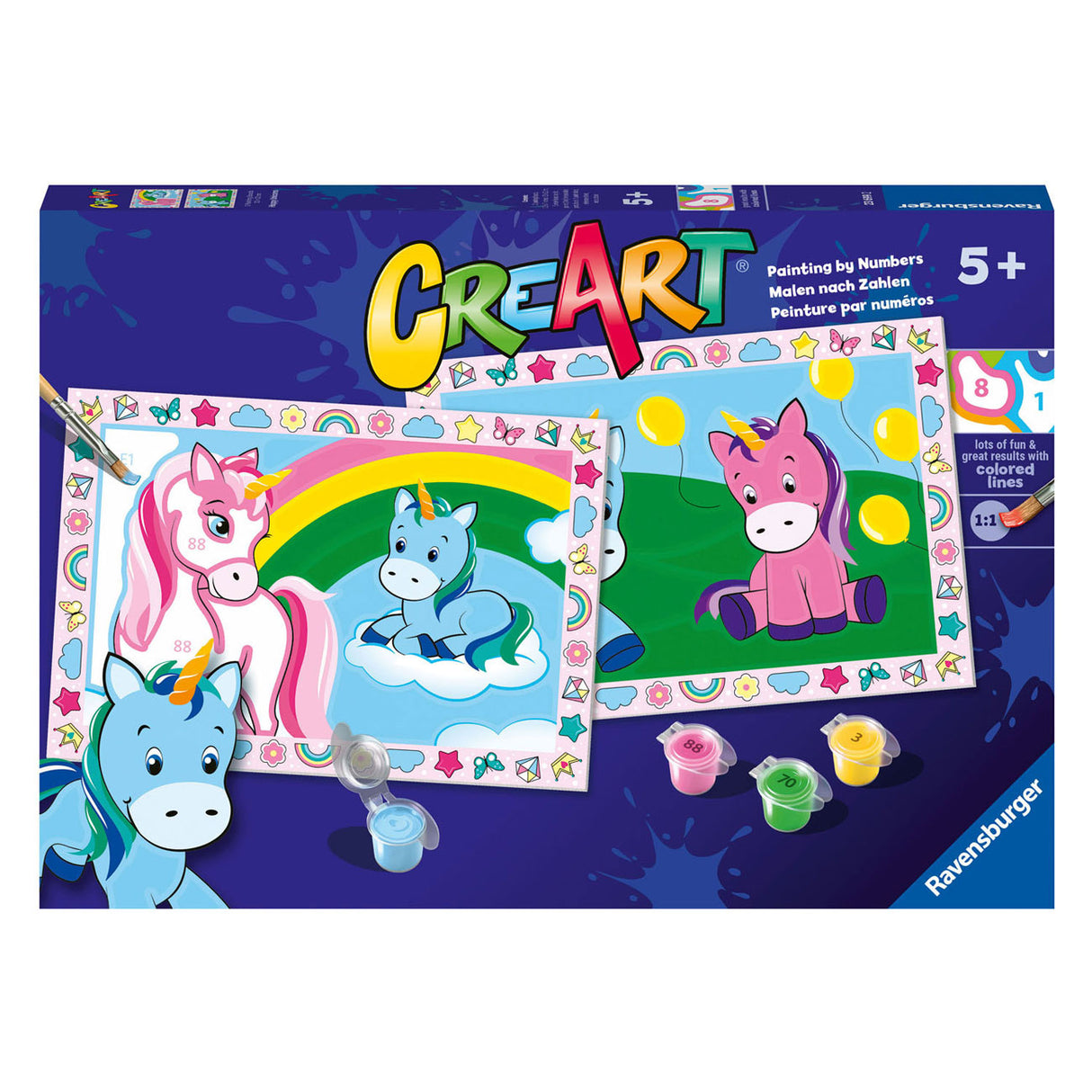 Ravensburger Creart Painting at number - Blije Unicorns