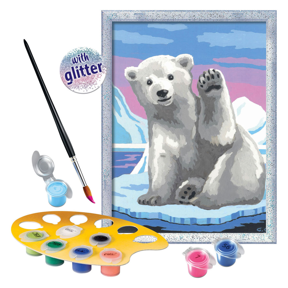 Ravensburger Creart Painting at number - Great Pool Bear